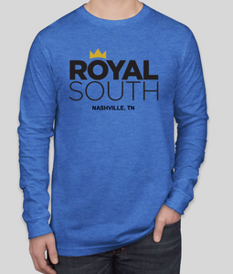 Royal South Logo Long Sleeve Jersey Shirt in Royal Blue